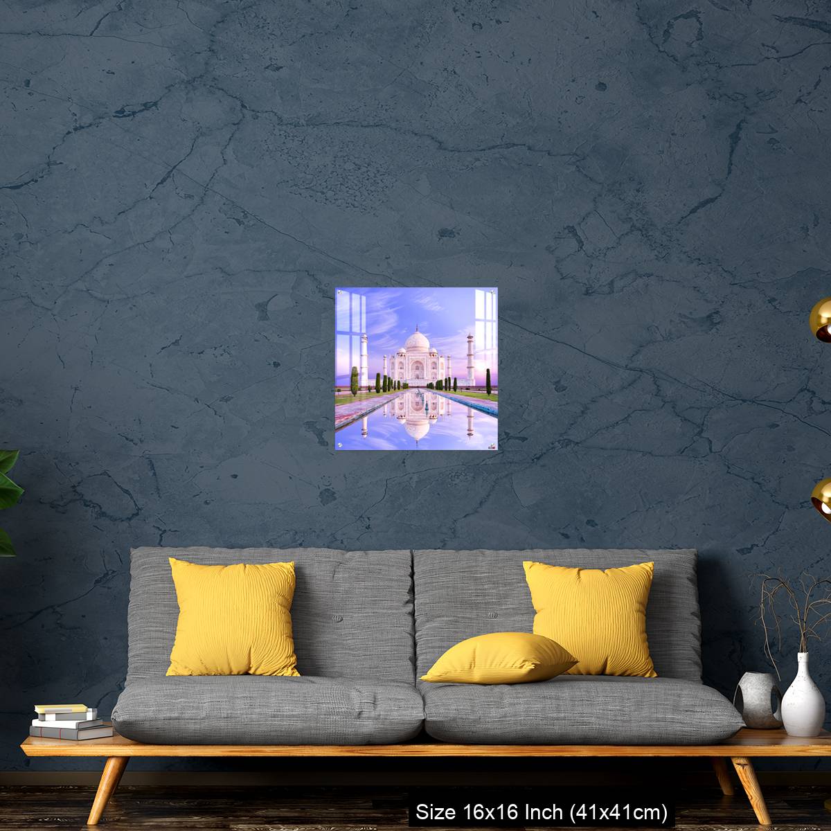 OMGs Acrylic Wall Decor – Amazing view on the Taj Mahal in sun light with reflection in water. - Image 28