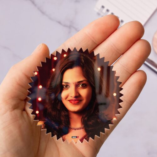 Alternative view of OMGs Chakra Shape Acrylic Fridge Magnet