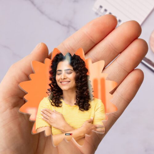 Alternative view of OMGs Silhouette of a flower Shape Acrylic Fridge Magnet