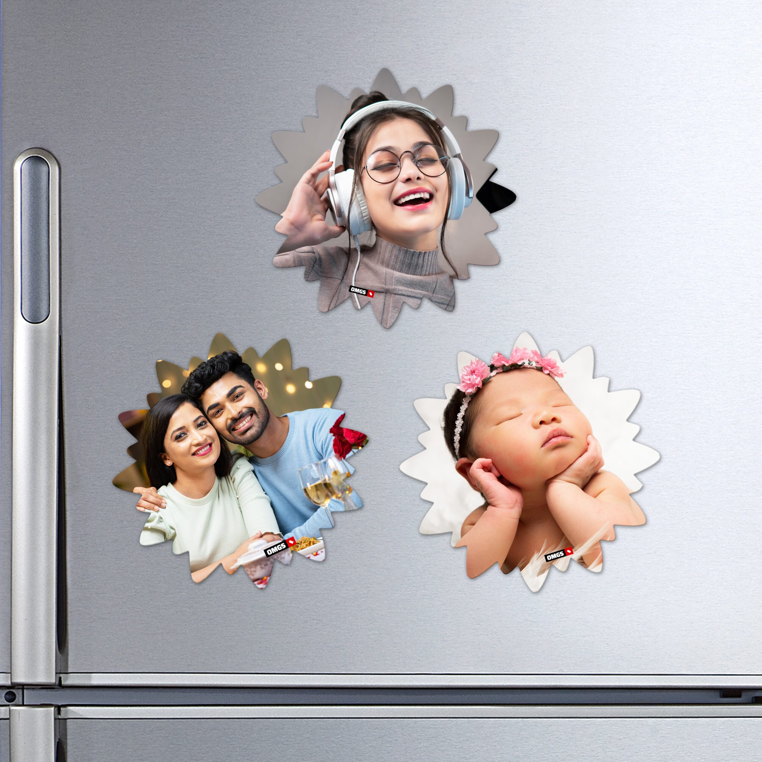 OMGs Silhouette of a flower Shape Acrylic Fridge Magnet