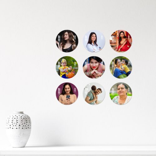 Alternative view of OMGs Round Mini Acrylic Wall Gallery