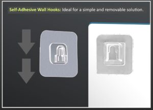 Self Adhesive (Male/Female) Wall Hooks
