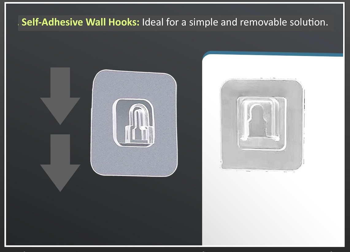 Self Adhesive (Male/Female) Wall Hooks