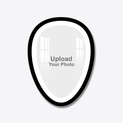 Egg Shape Portrait Dual Border Frame Acrylic Wall Photo