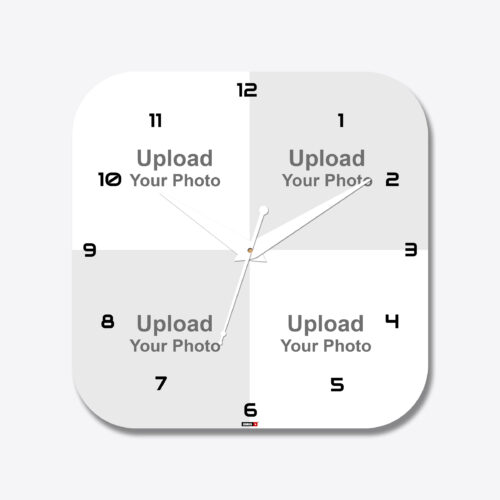 Square Round Collage Acrylic Photo Wall Clock