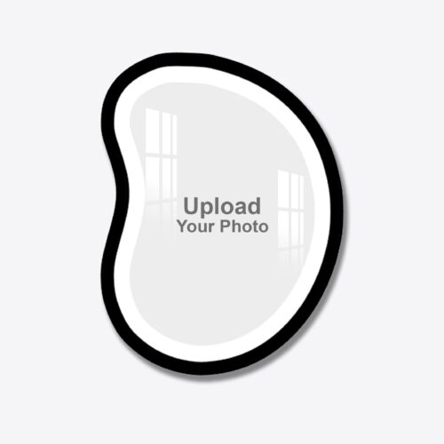 Bean Shape Portrait Dual Border Frame Acrylic Wall Photo