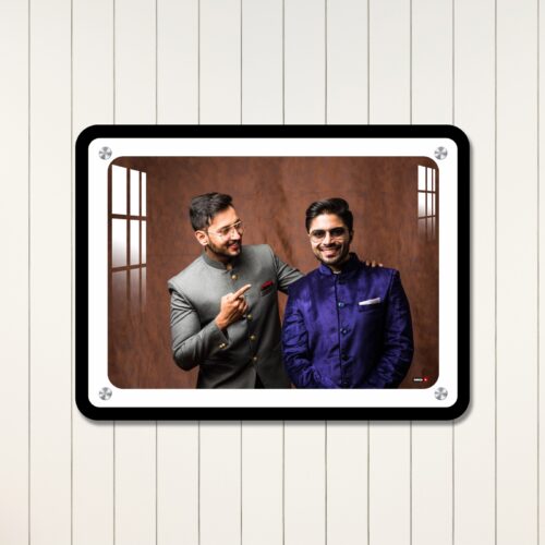 Rounded Rect Landscape Acrylic Dual Border Wall Photo