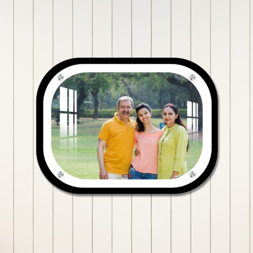 Extra Rounded Shape Landscape Dual Border Frame Acrylic Wall Photo