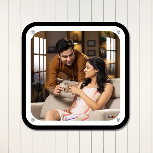 Dual Border Frame Square Round Acrylic Wall Photo