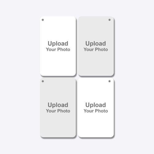 OMGs 4 Photos with 2 Keychains Square Round