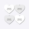 OMGs 2 Keychains Heart shape with 4 Photos