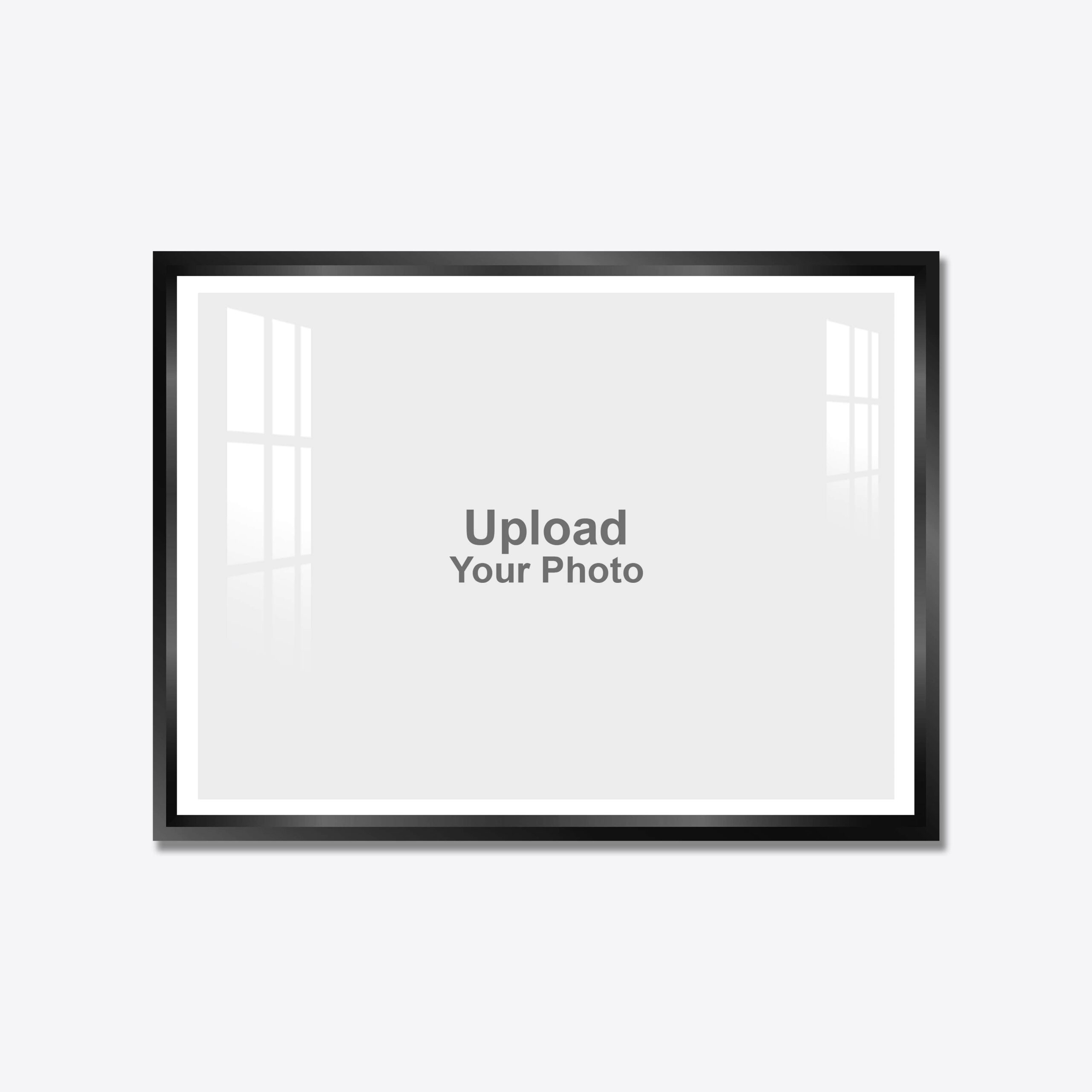 Aluminium Framed Acrylic Photo - Landscape Black / White Inner