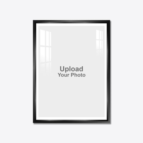Aluminum Framed Acrylic Photo - Portrait Black / White Inner