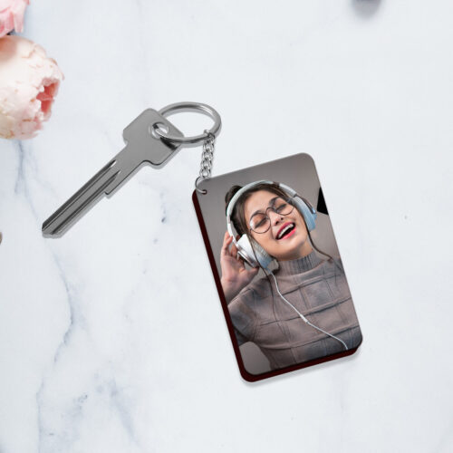 Alternative view of OMGs 4 Photos with 2 Keychains Square Round