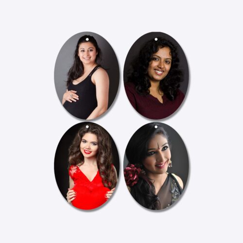 Alternative view of OMGs 4 Photos with 2 Keychains Owl Shape