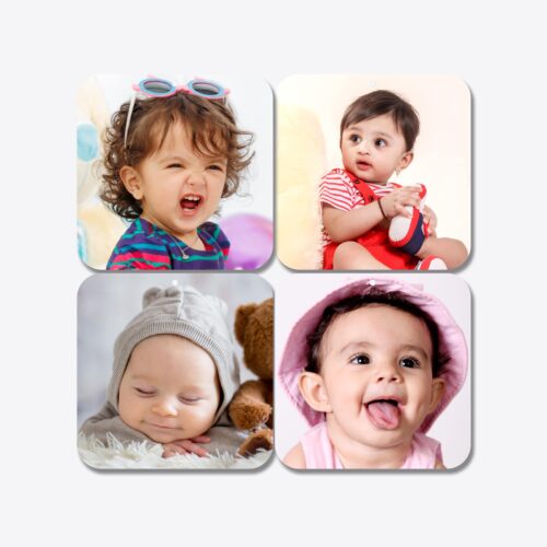 Alternative view of OMGs 2 Keychains Rounded 4 Photos front and back