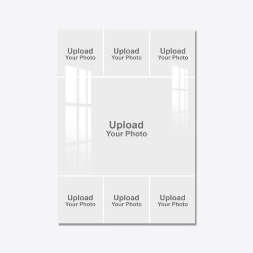 7 Photos Collage Portrait Premium Acrylic Wall Photo