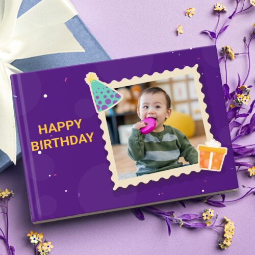 Birthday Photo Book Purple
