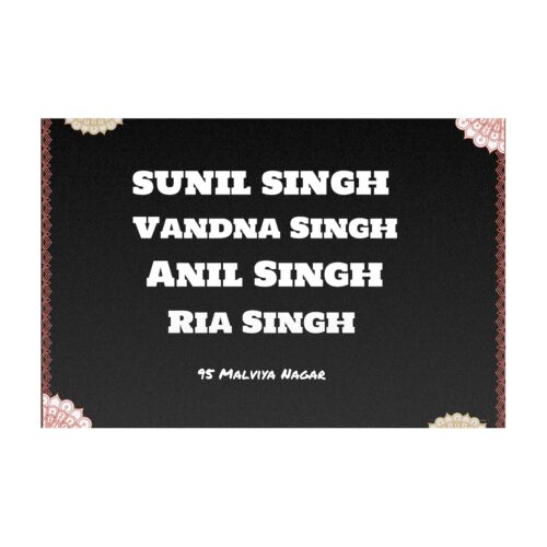 Classic Bloom Name Plate