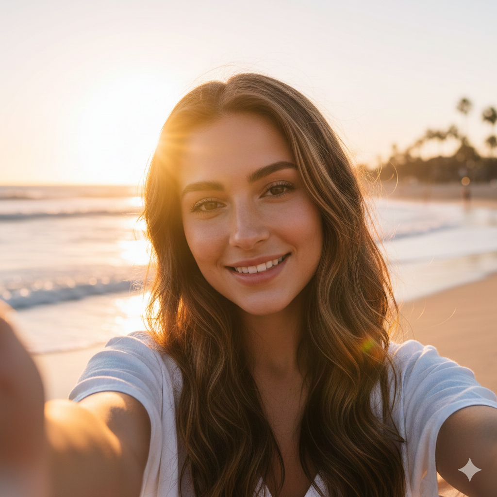 The Sun-Kissed Selfie
