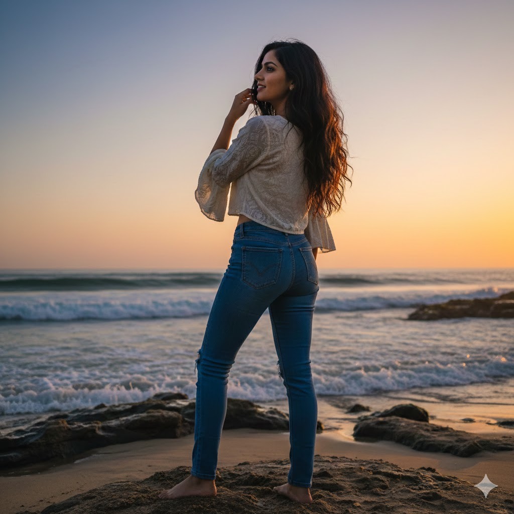 over the shoulder look