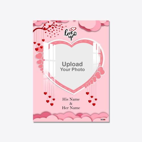 Portrait Acrylic Wall Photo Couple Heart