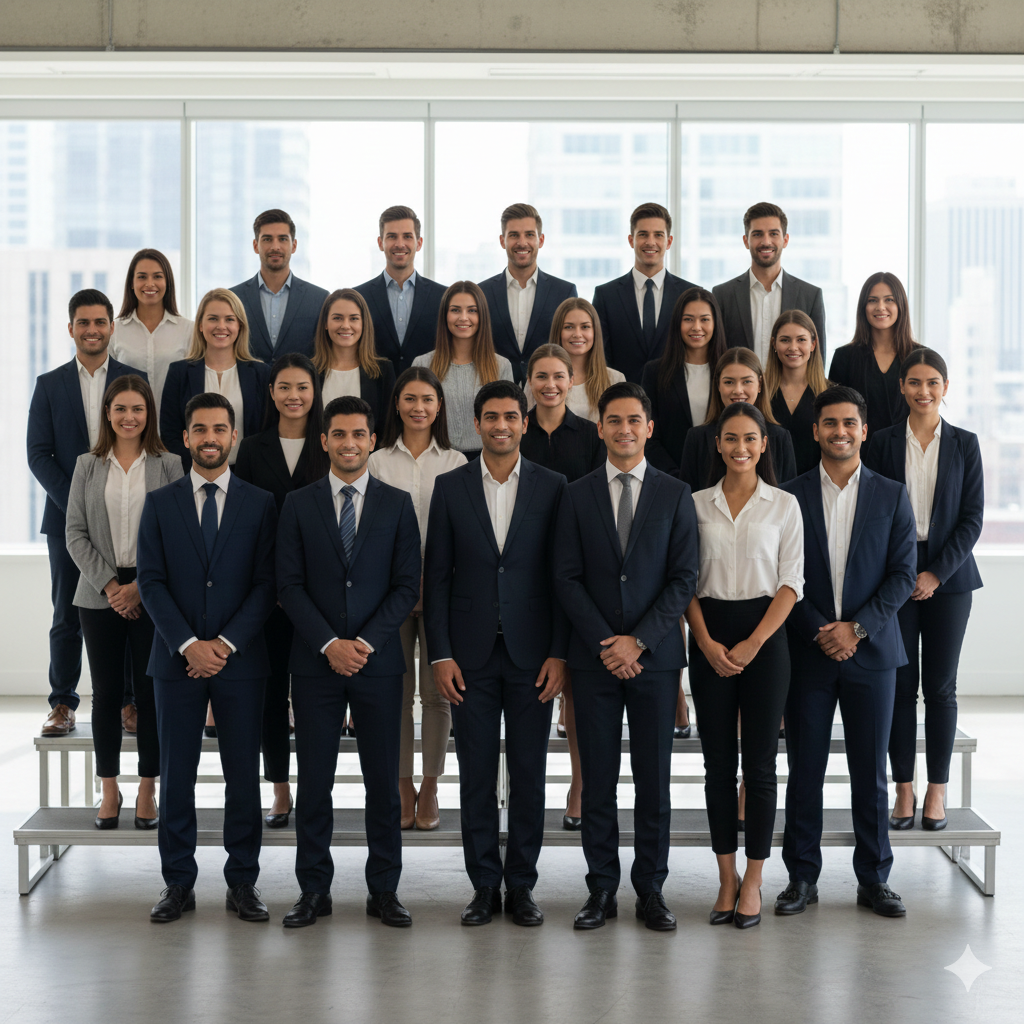 Aligned Standing Rows