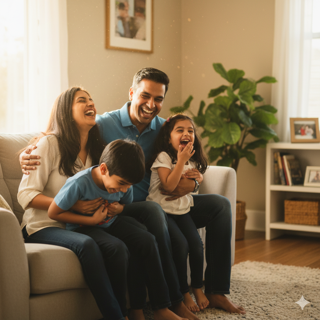 Laughing Together Pose