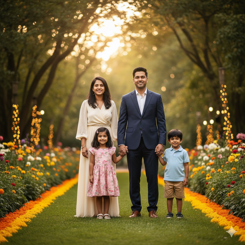 Parents With Kids in the Center