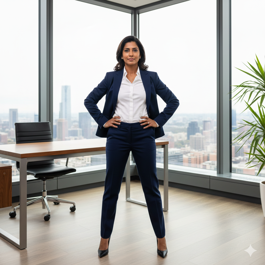 Professional Straight-On Power Pose