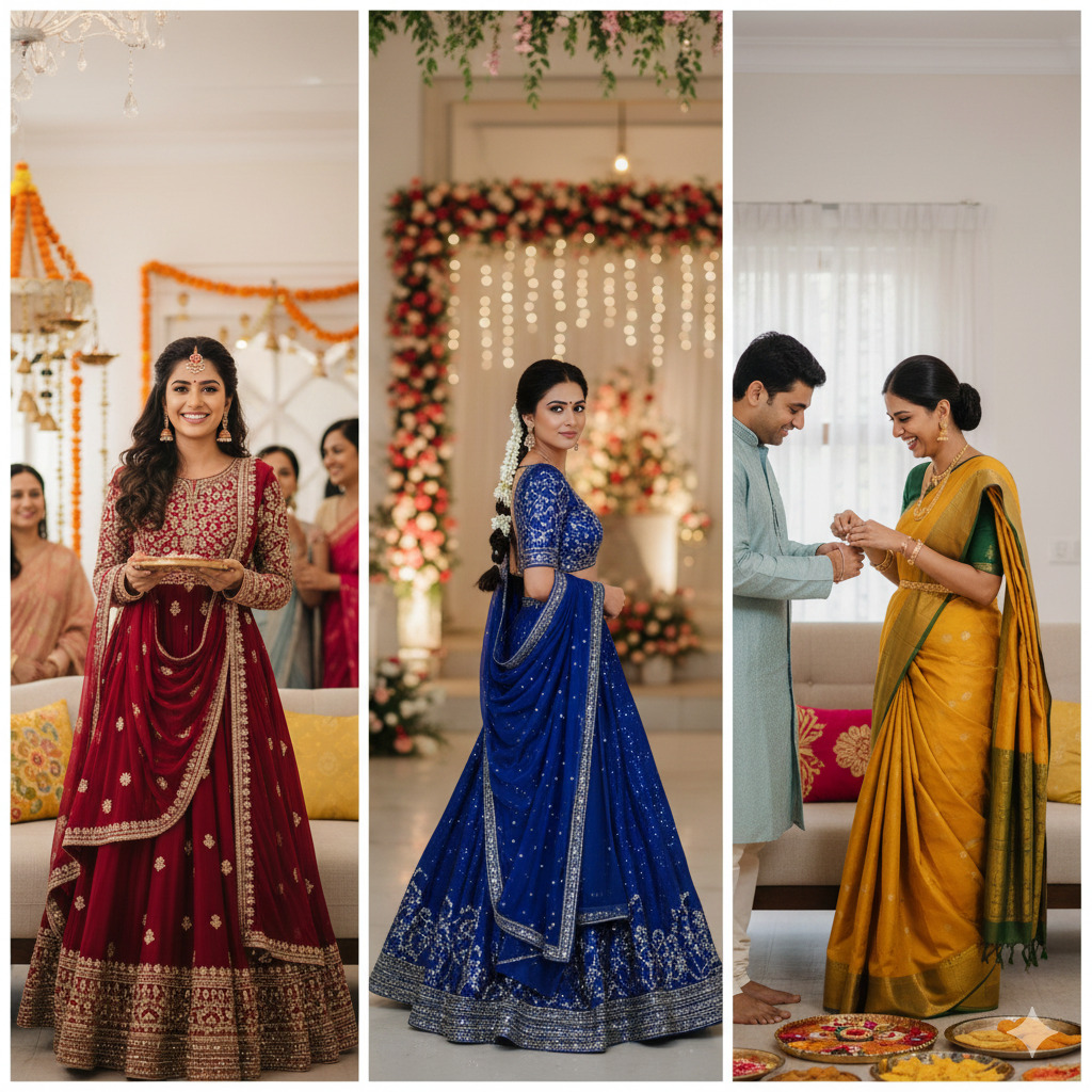 Traditional Wear Poses for Festivals & Family Functions