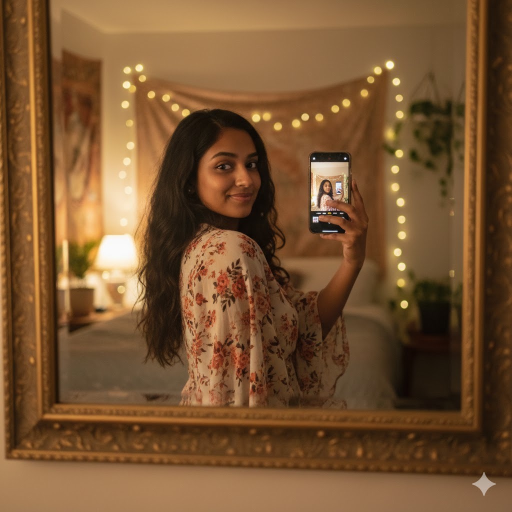 over the shoulder Selfie