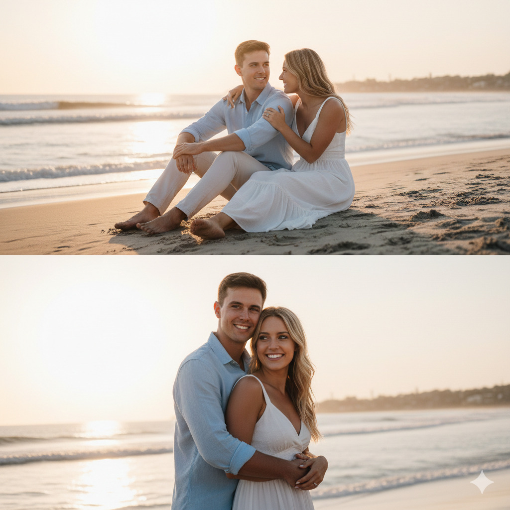 Casual Romantic Poses for Phone Cameras