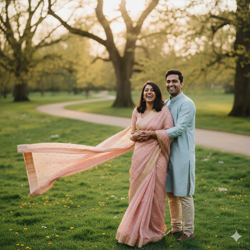 Dupatta or Saree Flow Shot