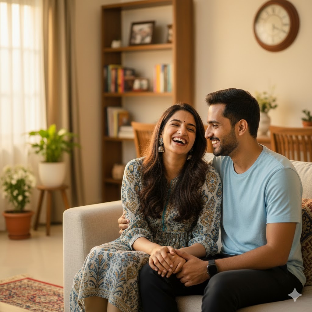 Laughing Together Pose