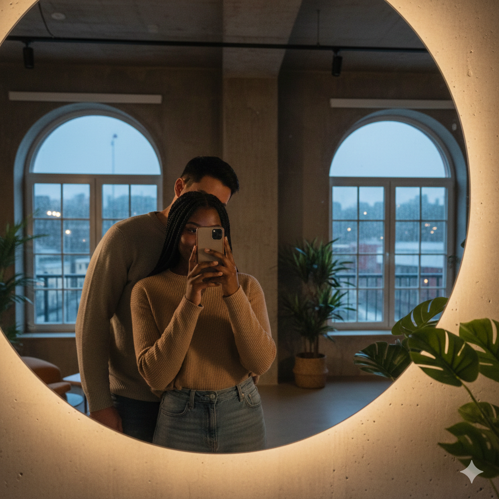 Mirror Selfie (Face Partially Hidden)