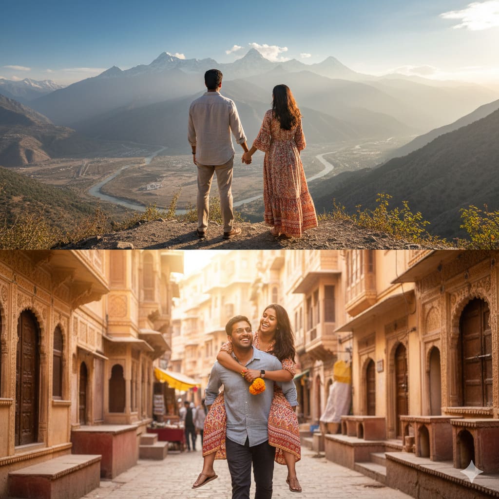 Romantic Poses for Travel Couples