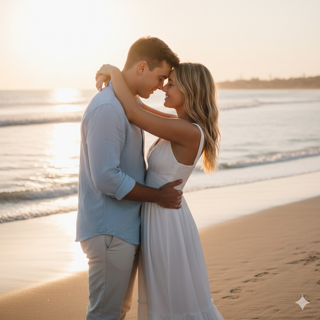 Simple Romantic Couple Photo Poses for Beginners
