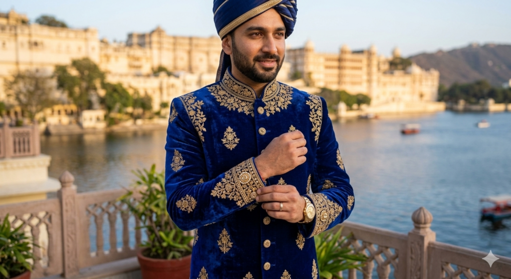 Adjusting the Sherwani or Cufflinks