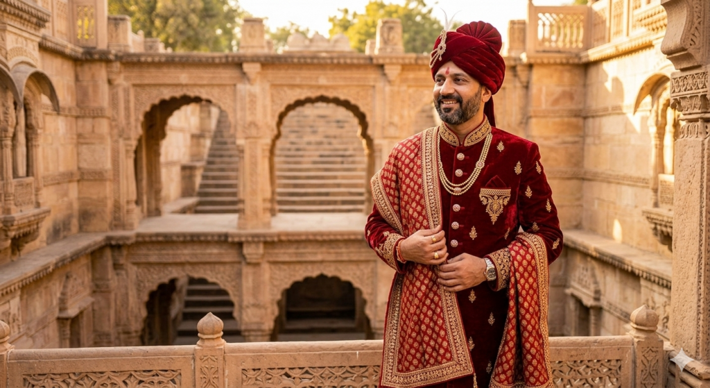 Holding the Stole or Dupatta