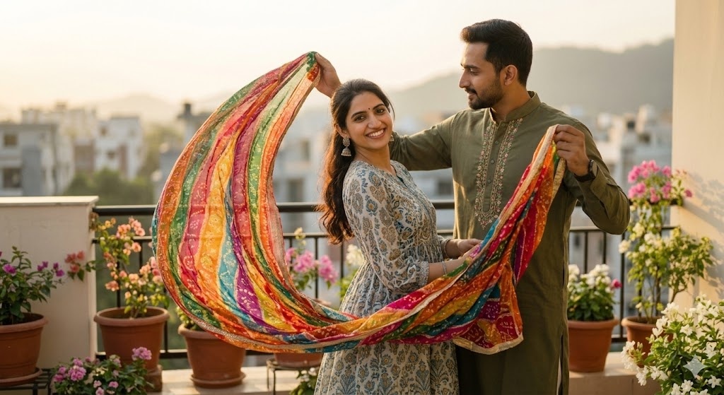 Couple Dupatta Frame