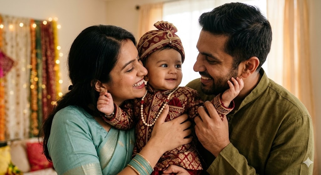Baby in Ethnic Outfit