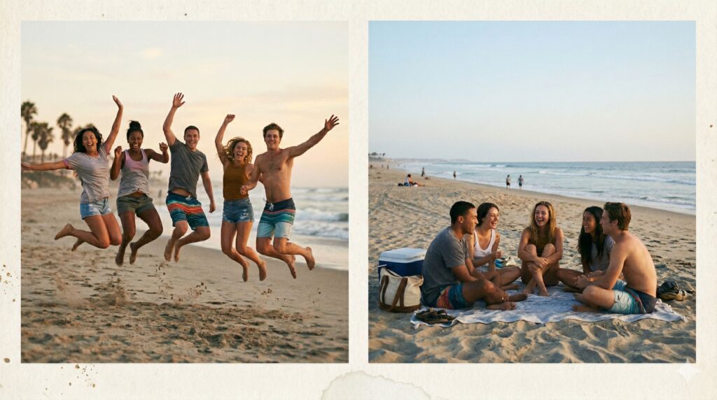 Beach Photo Poses for Friends