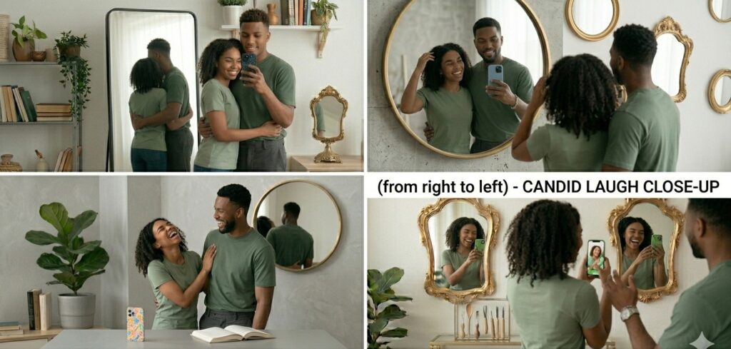 Couple Mirror Selfie Photo Poses