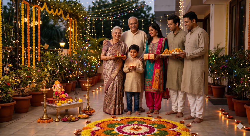 Festive Celebration Pose
