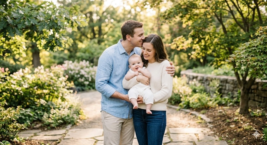 Holding Baby in the Center