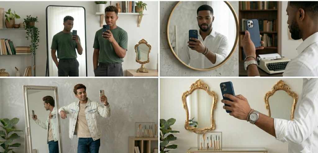 Mirror Selfie Poses for Boys