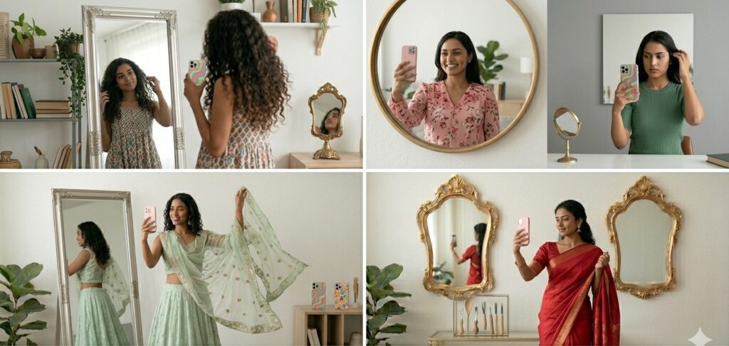 Mirror Selfie Poses for Girls