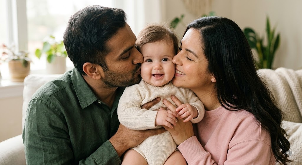 Parent Kissing Baby