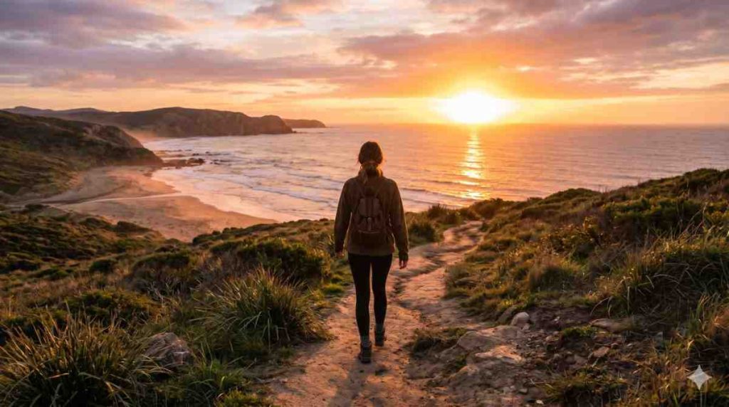 Walking Towards the Sun